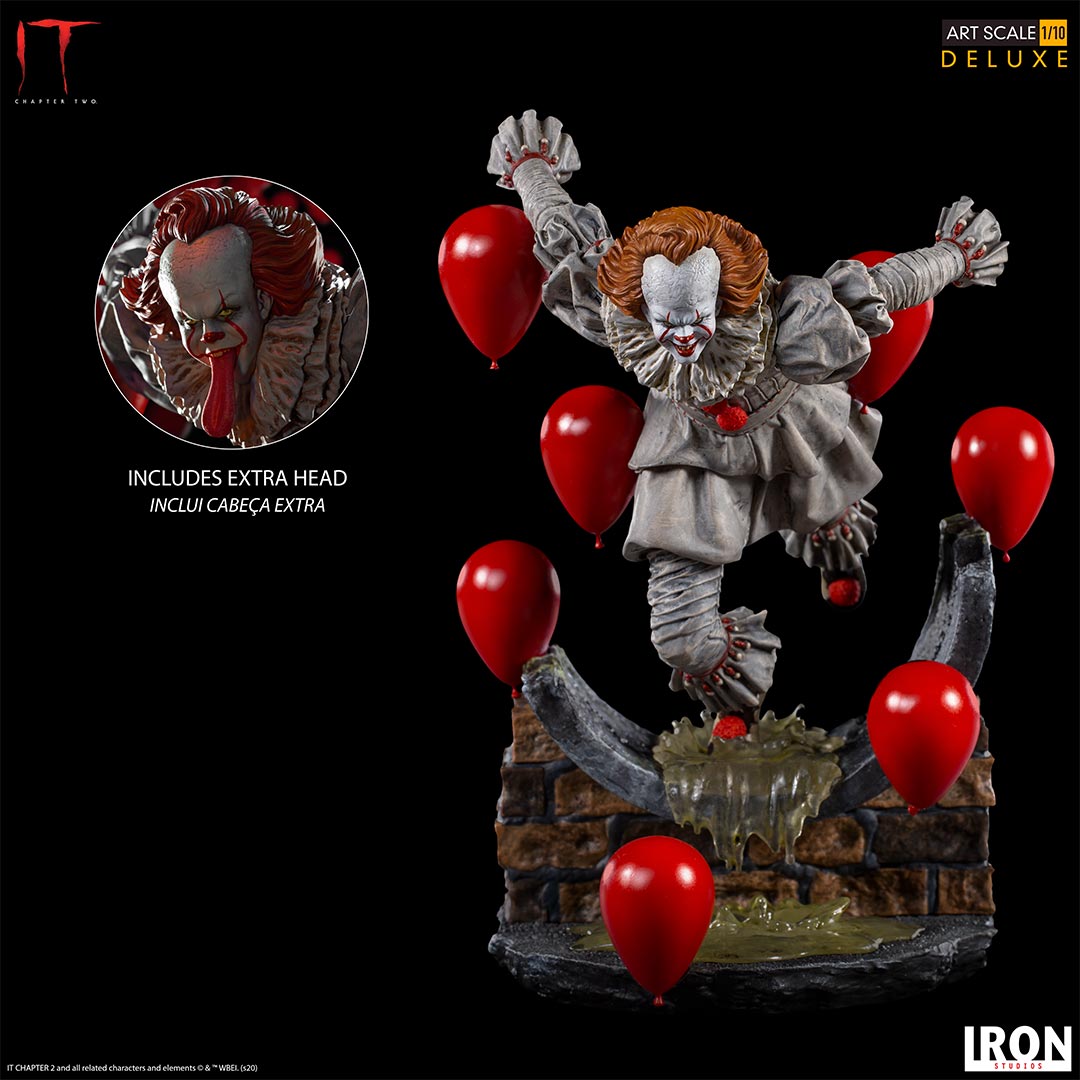 Pennywise Deluxe Iron Studios: ¡El Terror de IT Capítulo 2 en tu Colección! 🎈