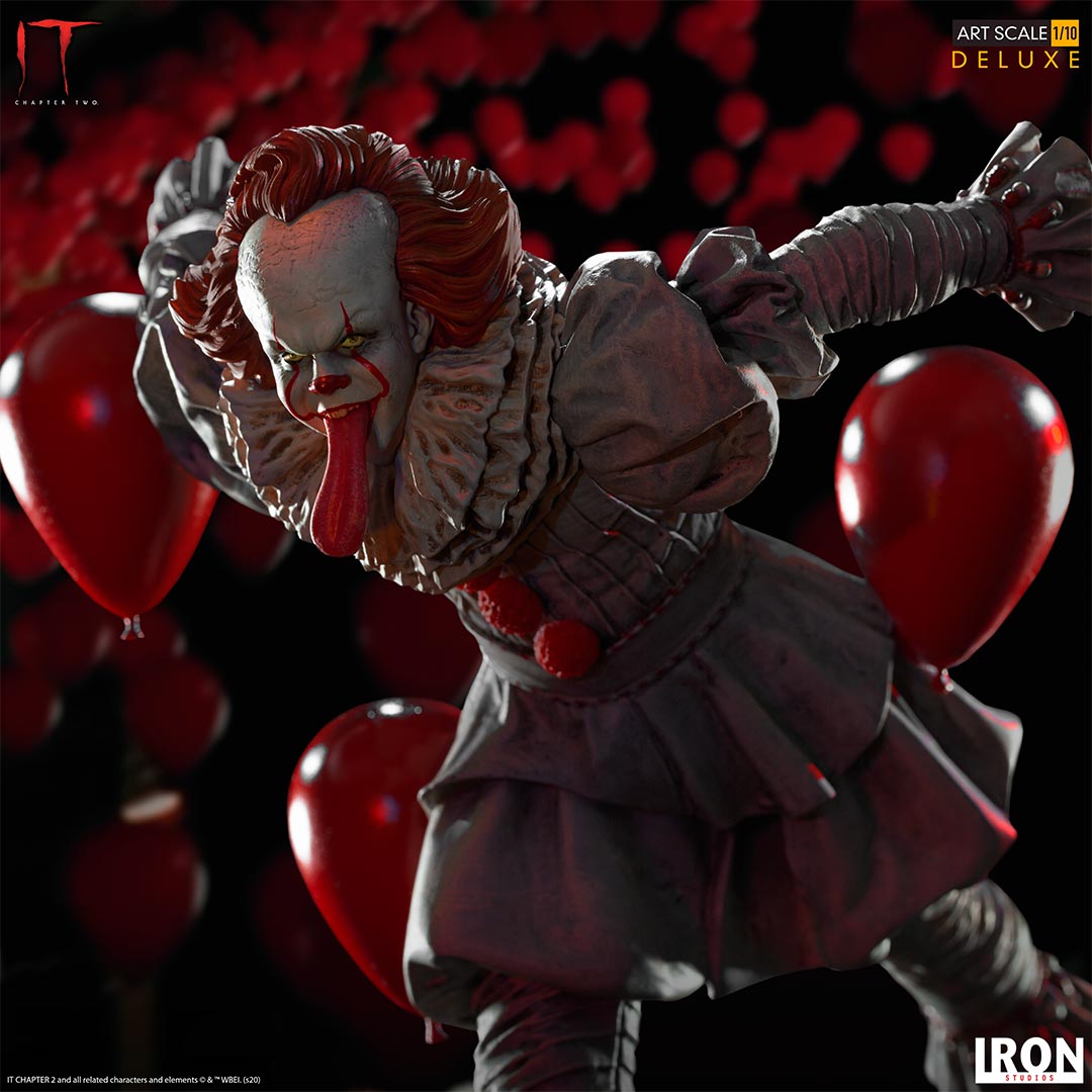 Pennywise Deluxe Iron Studios: ¡El Terror de IT Capítulo 2 en tu Colección! 🎈
