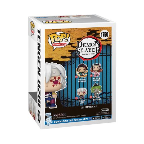 Funko Pop Tengen Flashback Demon Slayer figura coleccionable anime. Caja atras.