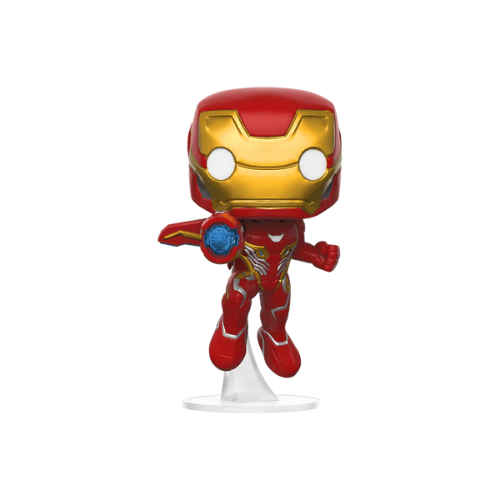 Figura Funko Pop de Iron Man con Nano Repulsor de Avengers: Infinity War, diseño detallado y exclusivo.