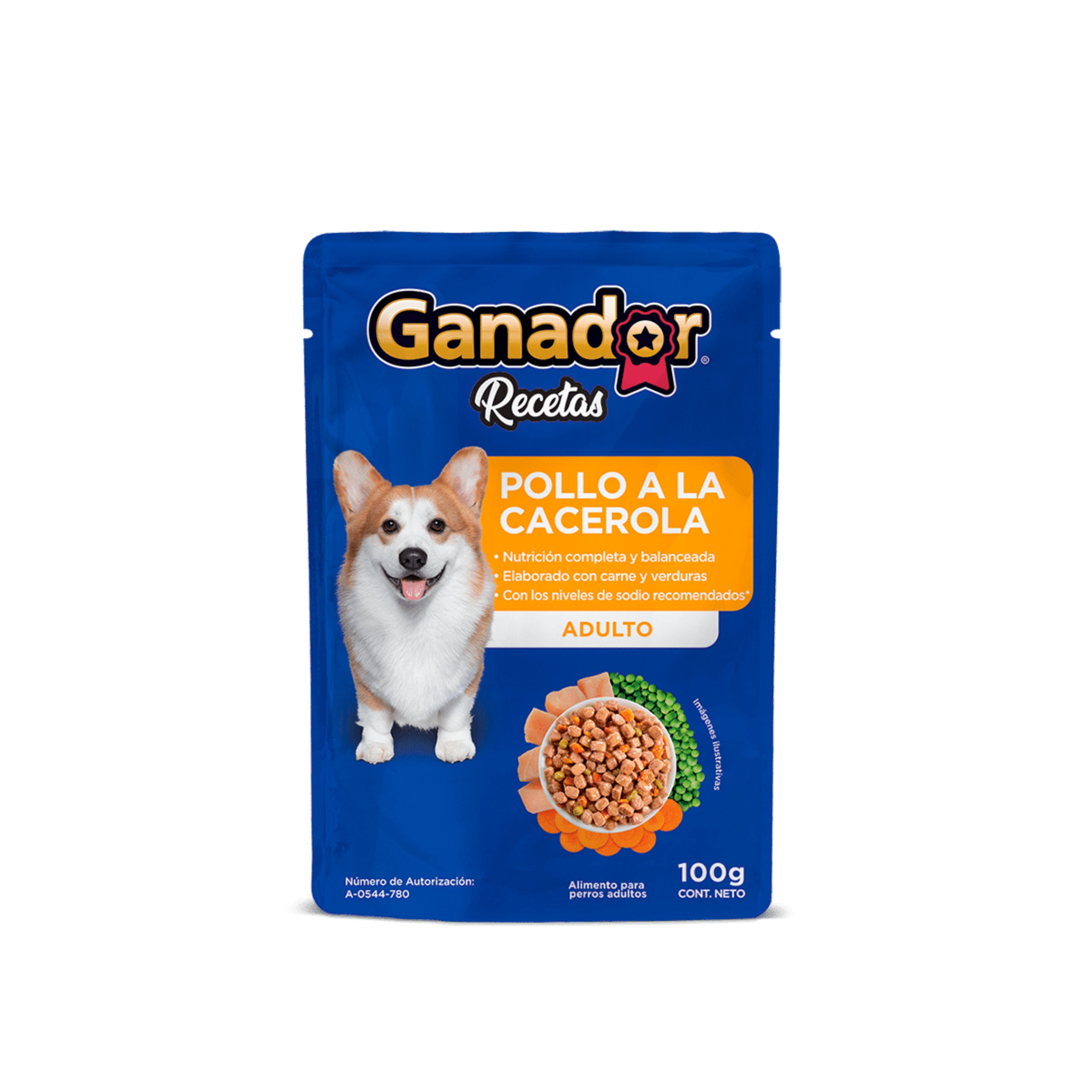 Pack Ganador Recetas Pollo a la Cacerola 22x100g | Alimento Húmedo para Perros