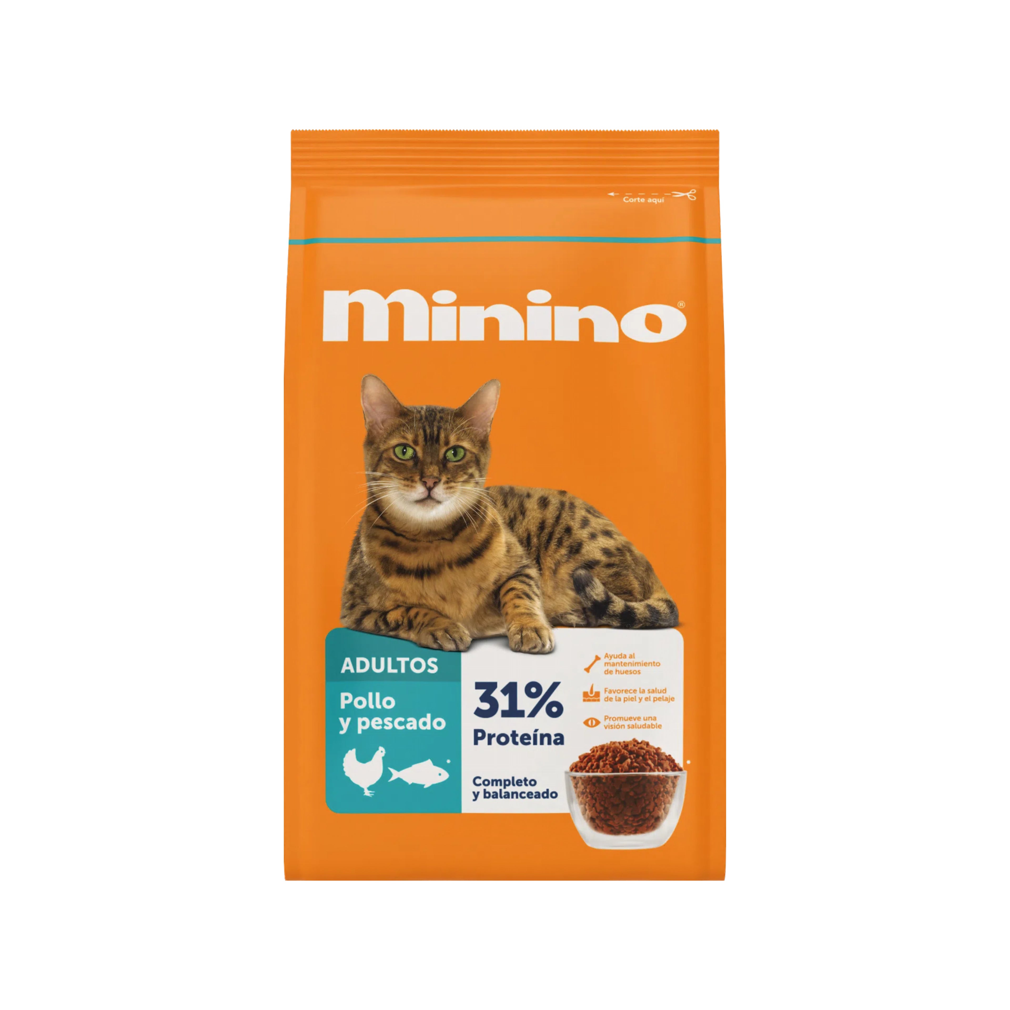 Croqueta Minino Pollo y Pescado 16.5 KG | Nutrición para Gatos Adultos