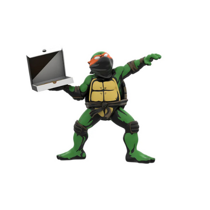 Mighty Jaxx Statue Nidikol: Tmnt Tortugas Ninja - Miguel Angel Food Fight 8 Pulgadas