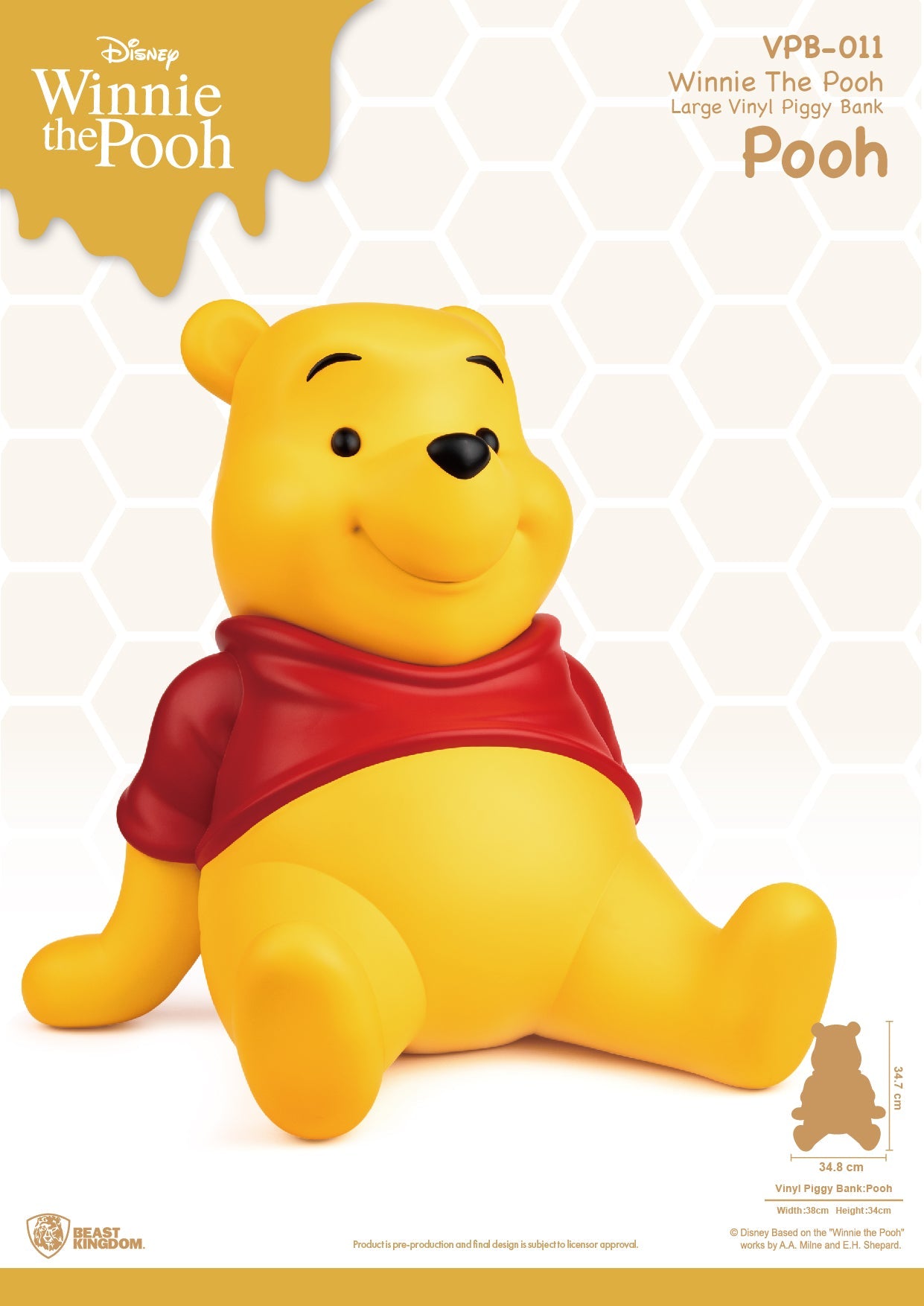 Coleccionables - Detalle frontal de la alcancía de Winnie The Pooh de Disney