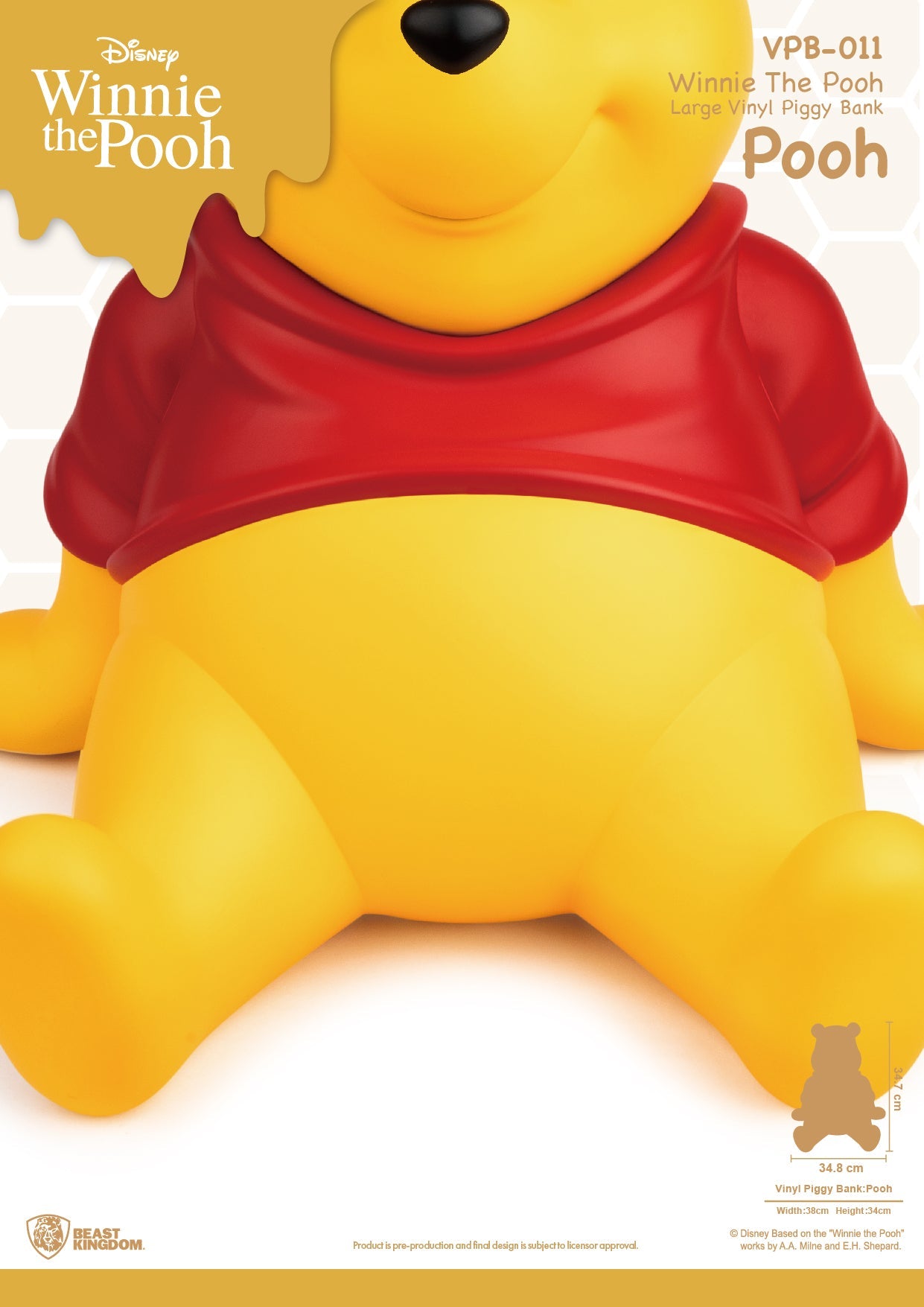 Coleccionables Beast Kingdom Winnie Pooh Alcancía Grande Vinil Di - Imagen 6