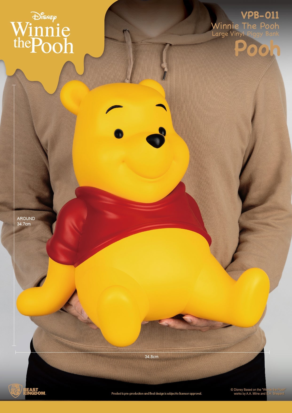 Coleccionables Beast Kingdom Winnie Pooh Alcancía Grande Vinil Di - Imagen 8