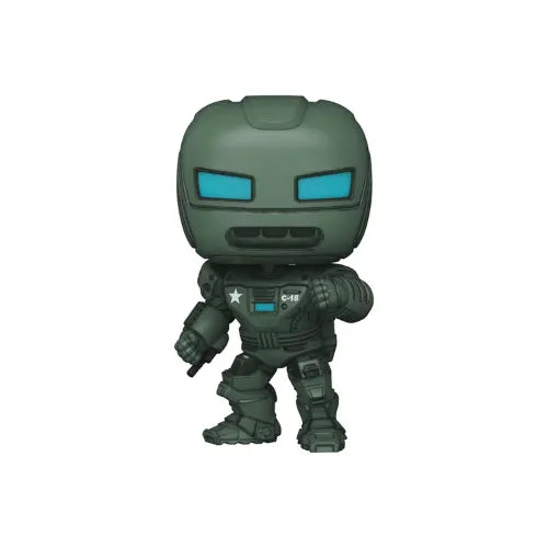 Vista frontal de la figura de vinilo de The Hydra Stomper, la armadura pilotada por Steve Rogers.