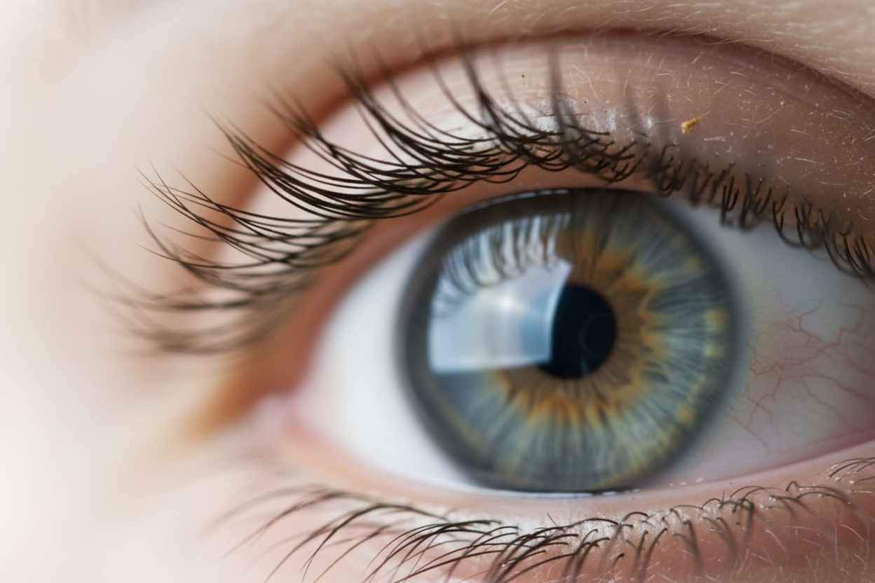Macro Shot Ojo Pestañas