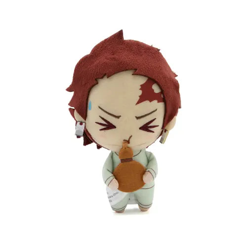 Peluche de Tanjiro Kamado usando su pijama, de la serie de anime "Demon Slayer".
